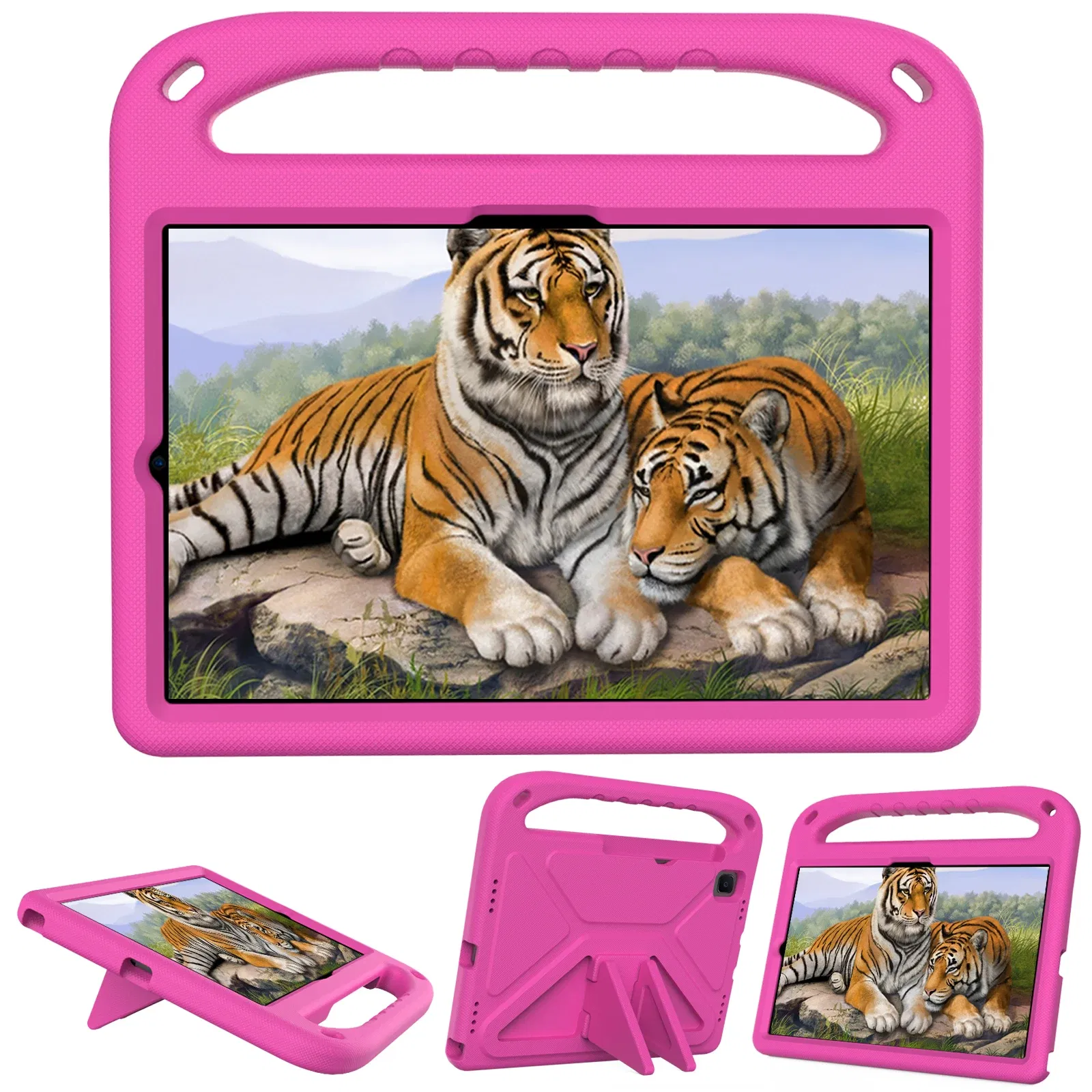 Color: Pink, Size: seventeen - Kids tablet case  for Samsung Galaxy Tab S9FE+ S9+ S9 S8 S8+ S7FE S7+ A7Lite S5e S6 Lite A9+ A9 A8 A7 T510 T307U Child shel