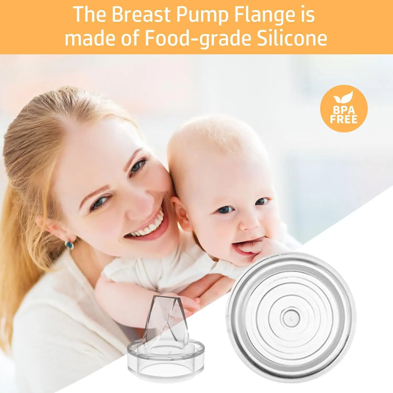 Color: WHITE - Silicone Duckbill Valve and Silicone Diaphragm, Compatible with S12Pro/S9Pro/S12/S9 Wearable Breastpump Parts Replace
