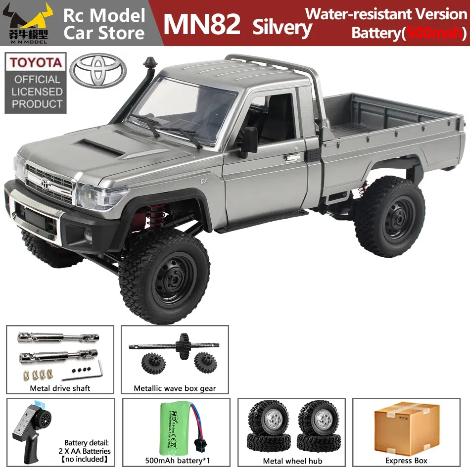 Color: Colorful - MN MODEL 1/12 4X4 Remote Control Diving Off-road Car Retro LC79 Truck Climbing All Terrain Vehicle Rock Crawler Toy for Adult