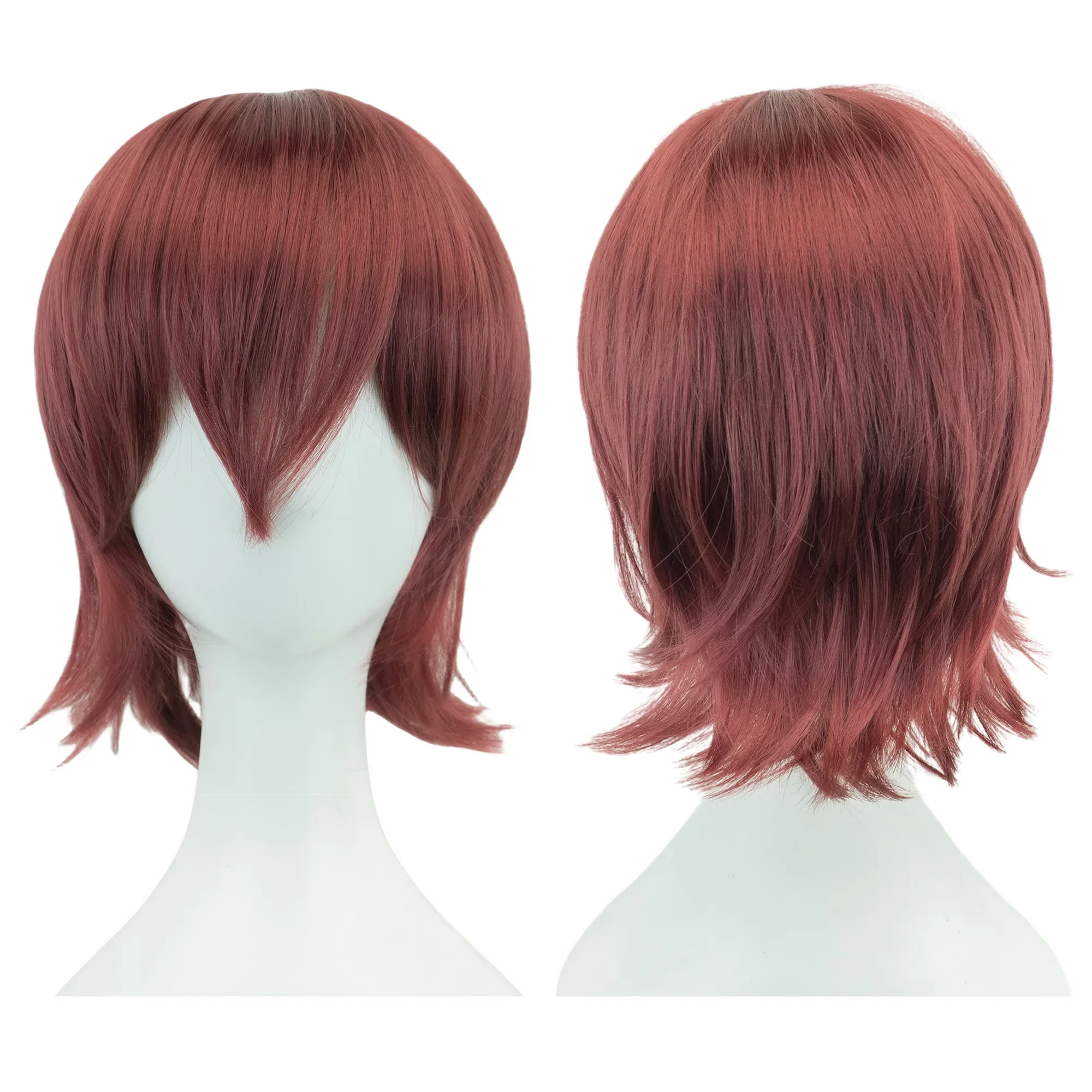 Color: #1, Stretched Length: 12INCHES - Synthetic Unisex 12 Inches Short Cosplay Hair Party BOB Wigs with Bangs Pink Blonde Orange Halloween Costume Lolita Wig