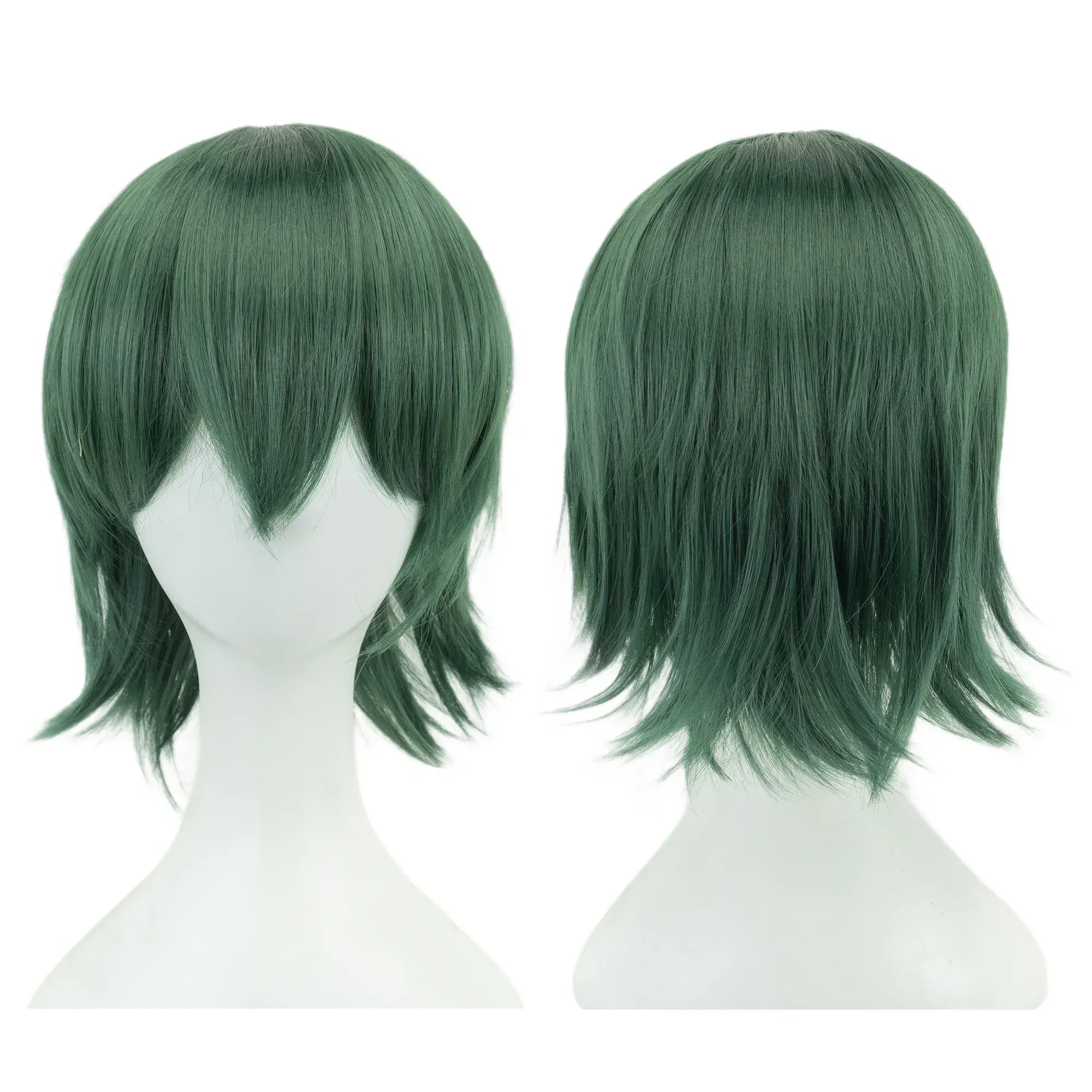 Color: #1, Stretched Length: 12INCHES - Synthetic Unisex 12 Inches Short Cosplay Hair Party BOB Wigs with Bangs Pink Blonde Orange Halloween Costume Lolita Wig