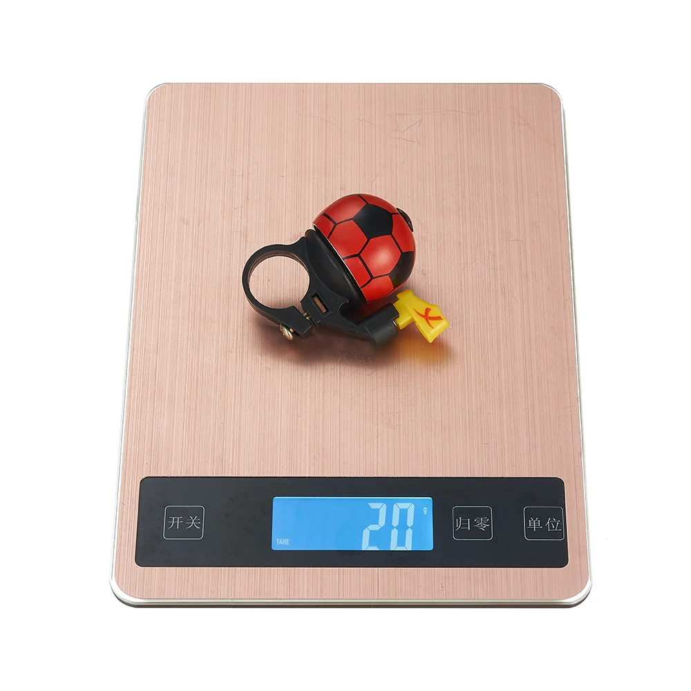 Color: Yellow - VXM Bicycle Bell Loud Mini Cartoon Football Road Cycling MTB Bike Aluminum Bell Ring Safety Football Bell Ring Horn Handlebar