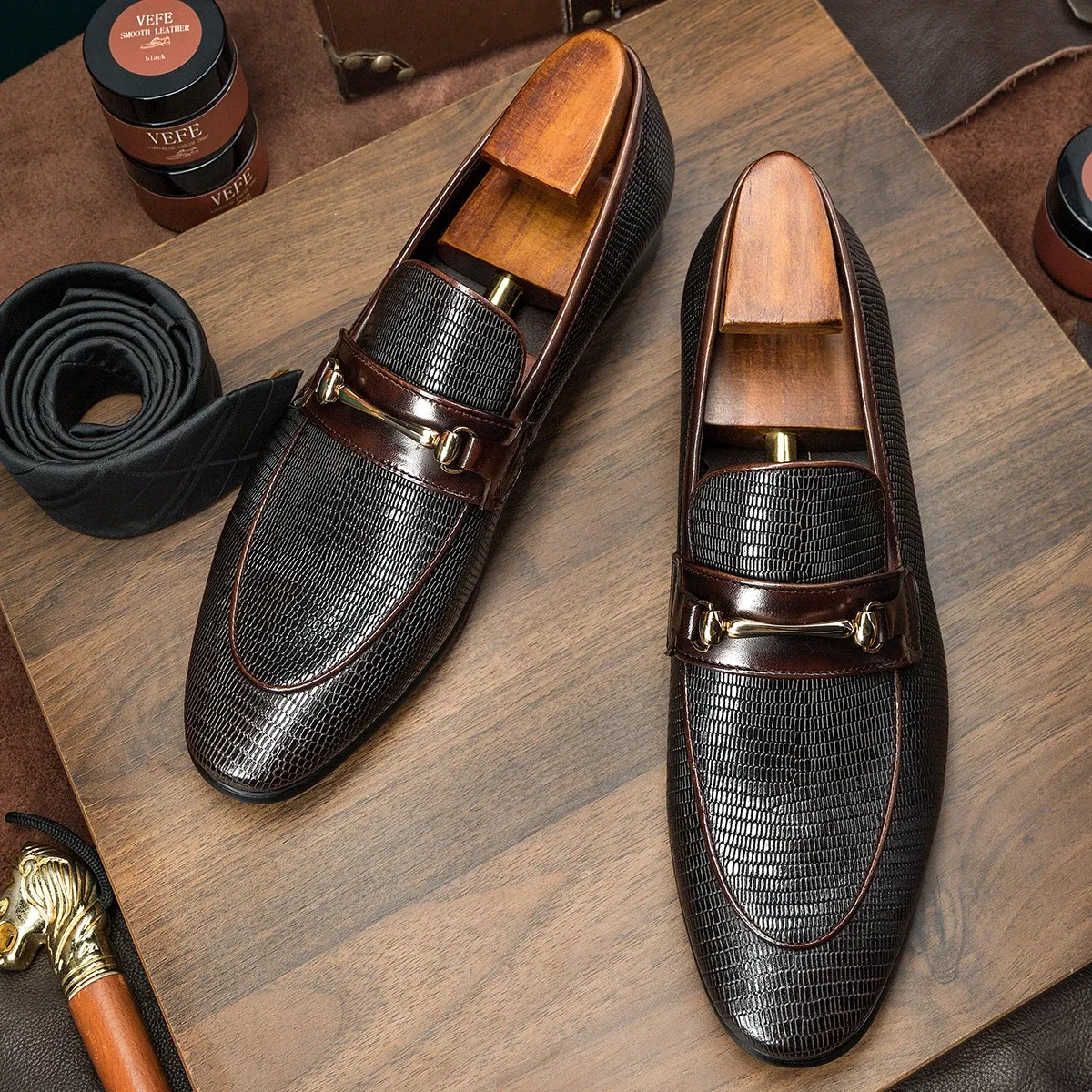 Color: Red, Shoe Size: 39 - Hanmce High Top Sell Designer Shoes Men Handmade Genuine Leather Loafers Shoes