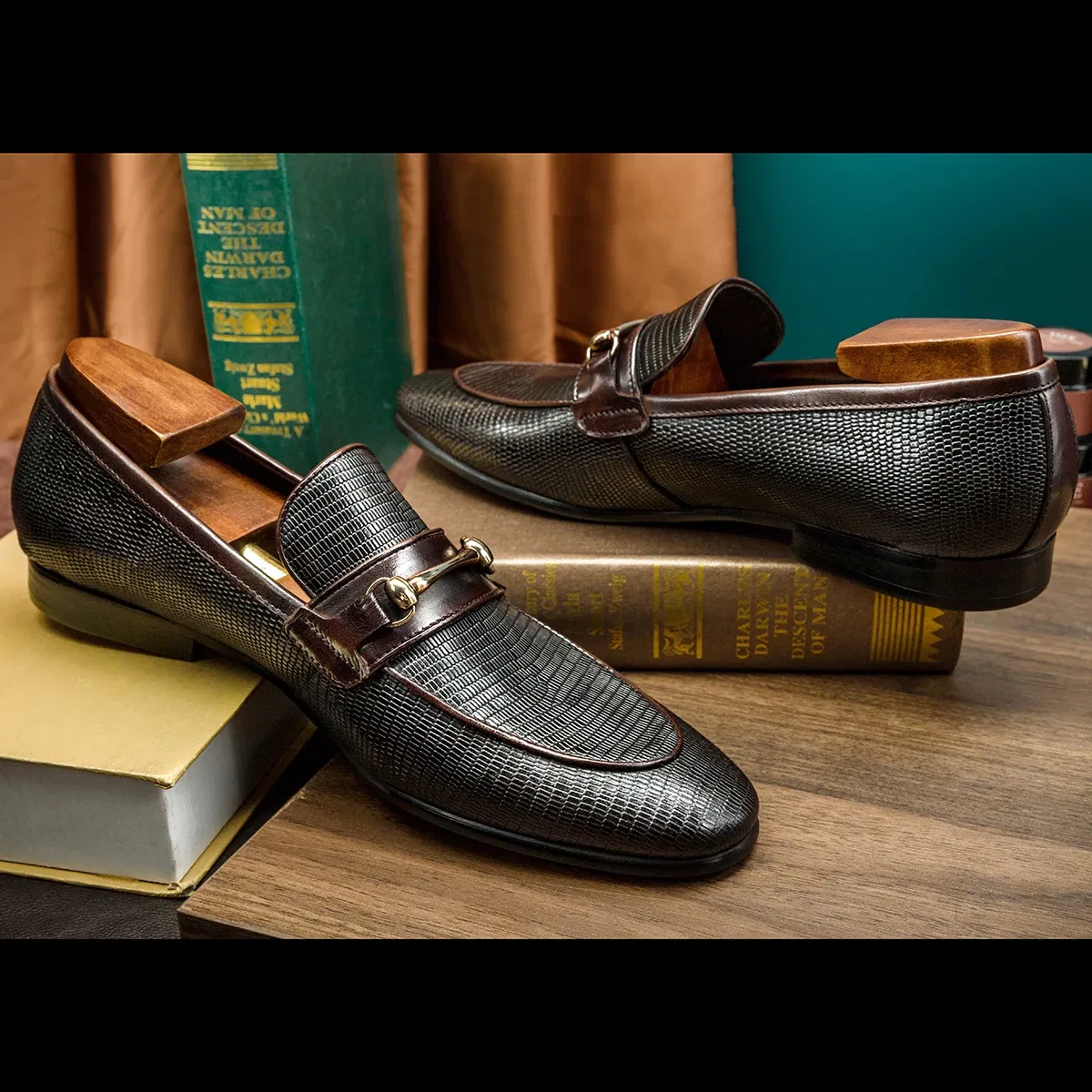 Color: Red, Shoe Size: 39 - Hanmce High Top Sell Designer Shoes Men Handmade Genuine Leather Loafers Shoes