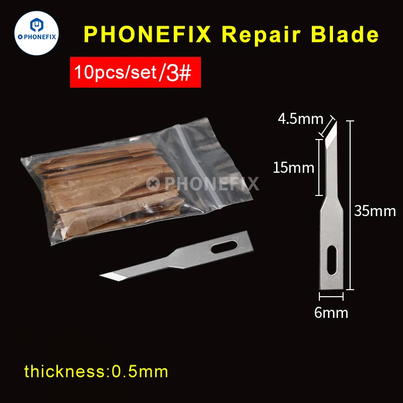 Color: Gold - 10pcs #4A #11 #18 Scalpel Knife Blades Engraving Non-Slip Metal Scalpel Knife Replacement Craft Blades PCB Repair Hand Tools