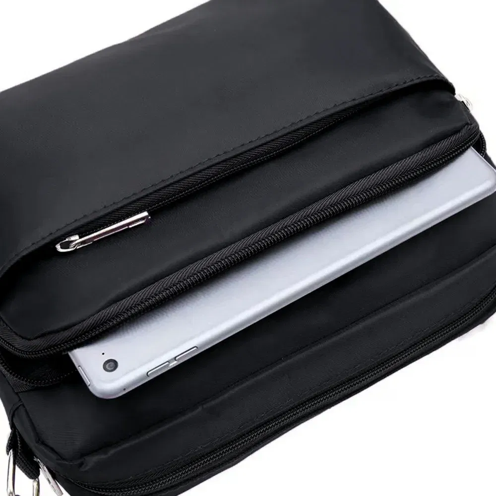 Color: Pink - New Fashion Multi-layer Travel Leisure Simple Storage Bag Black Gold Letter Series Printing Pattern One Shoulder Crossbody Bag