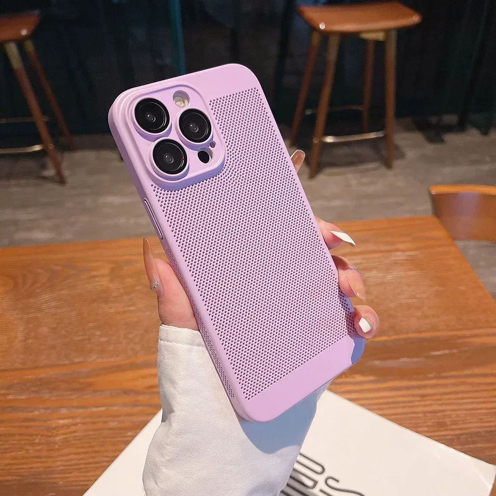 Color: MULTI, Compatible-Phone Models: For iPhone 13 Pro, Ships From: CHINA - Breathable Heat Dissipation Cooling Case For iPhone 16 Pro Max 15 14 13 12 11 PC Hard Back Cover