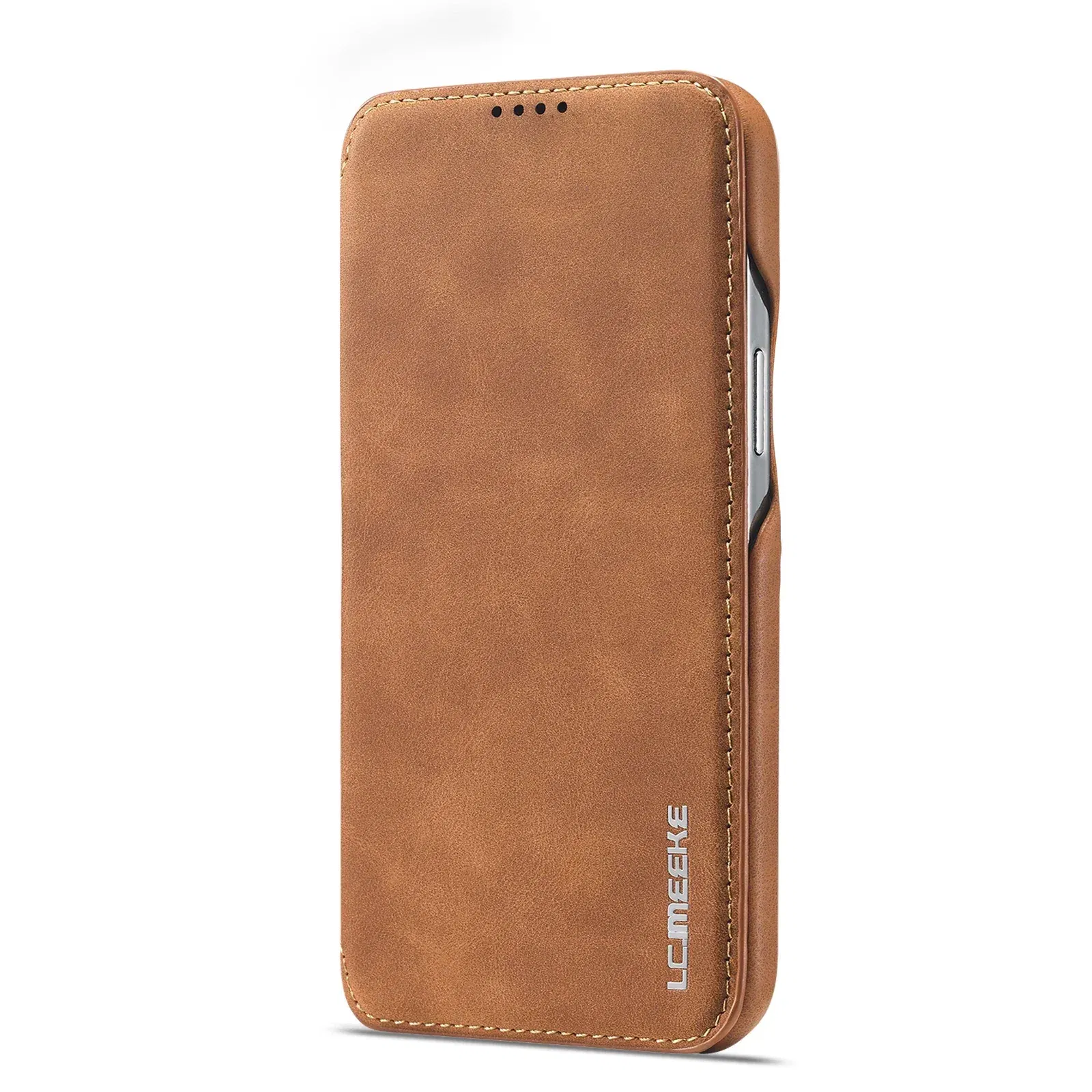 Color: Brown, Compatibility by Model: iPhone 8 - Leather Flip Wallet Phone Cover for IPhone 17E 14 15 16 Pro Max 13 12 Mini 11 XS X XR 8 7 Plus SE 2022 Slim Card Slots Book Bag