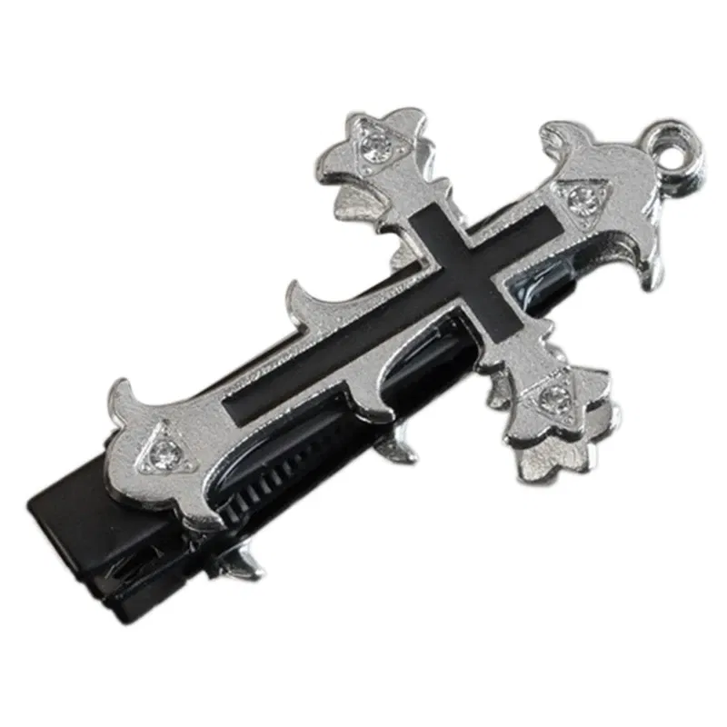 Color: GRAY, Ships From: CHINA - Gothic  Hair Clip Punk Bangs Duckbill Clips Halloween Hair Barrettes Cosplay Hairpin Retro Hair Styling Accessories Dropshipping