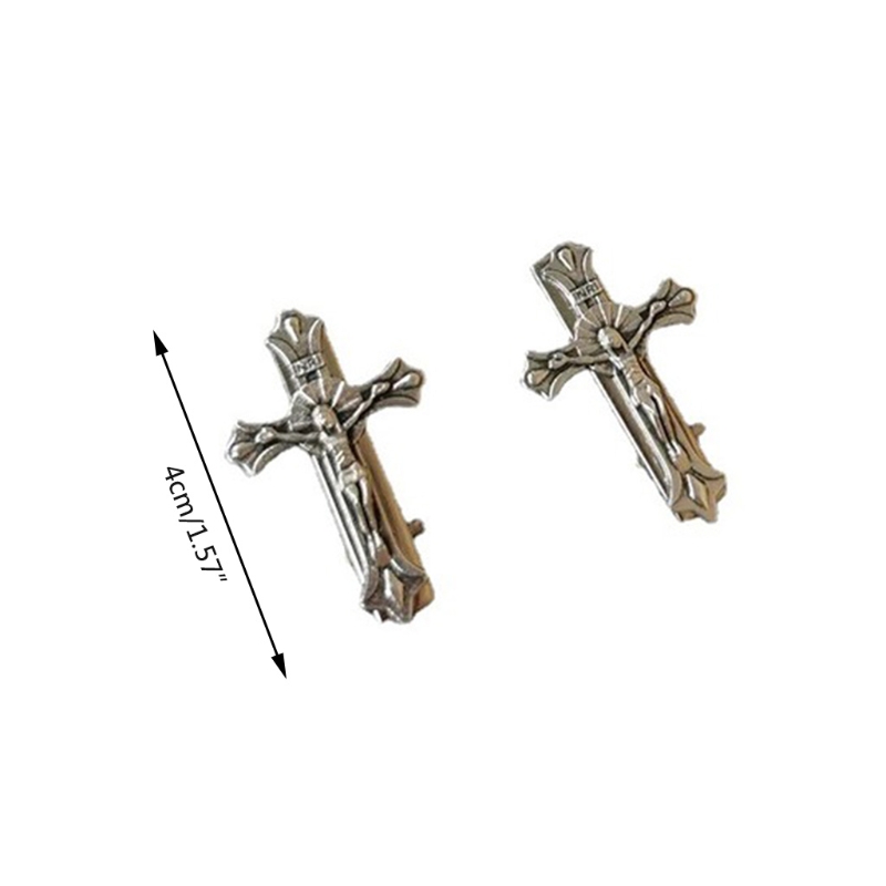 Color: GRAY, Ships From: CHINA - Gothic  Hair Clip Punk Bangs Duckbill Clips Halloween Hair Barrettes Cosplay Hairpin Retro Hair Styling Accessories Dropshipping