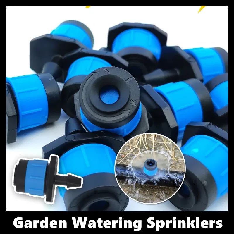 Color: WHITE - 50/100 PCS Garden Micro Watering Sprinklers 360 Degrees Rotating Nozzle Mini Spraying 4/7mm Hose for Flower Garden Greenhouse
