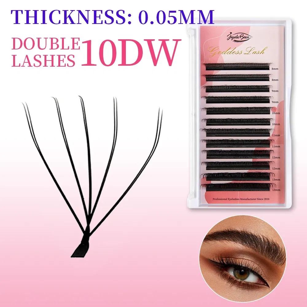 Color: Red, Curl: C, Thickness: 0.07mm, Length: 14mm, Ships From: CHINA - Goddess 3D/4D/5D/6D/7D/8D W Shape lashes 4D Premade Fan Lash Extensions 0.07 C/D Curl Natural Soft High Quality Idividual Lashes