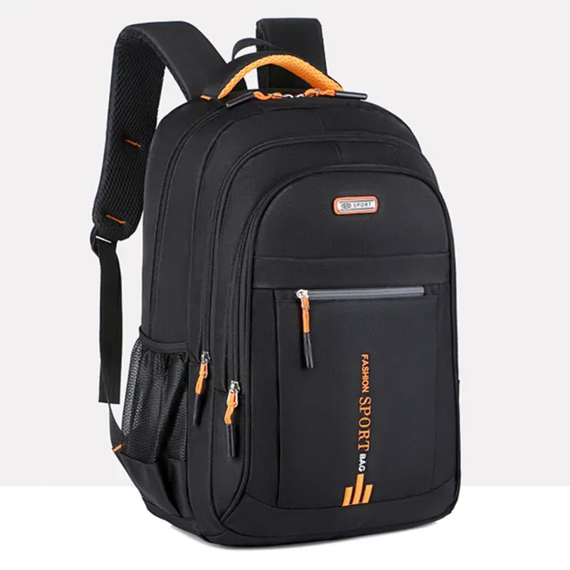 Color: Beige - 2024 New Large Capacity Oxford Cloth Leisure Travel Backpack College Students Backpack Fashion Business Laptop Backpack