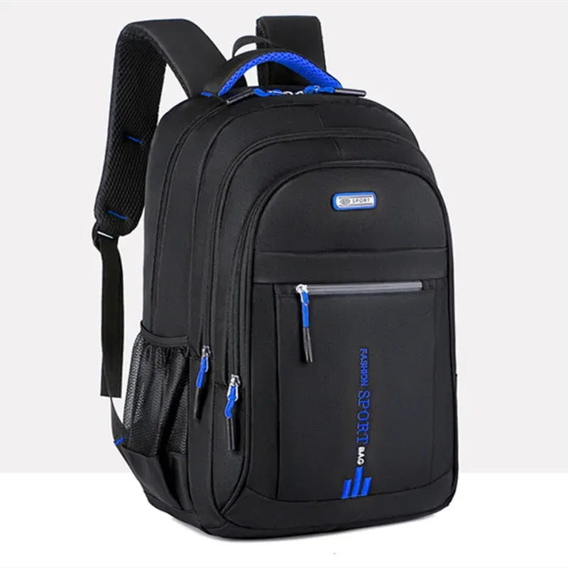 Color: Beige - 2024 New Large Capacity Oxford Cloth Leisure Travel Backpack College Students Backpack Fashion Business Laptop Backpack