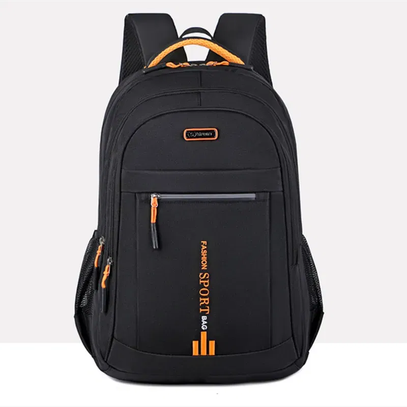 Color: Beige - 2024 New Large Capacity Oxford Cloth Leisure Travel Backpack College Students Backpack Fashion Business Laptop Backpack