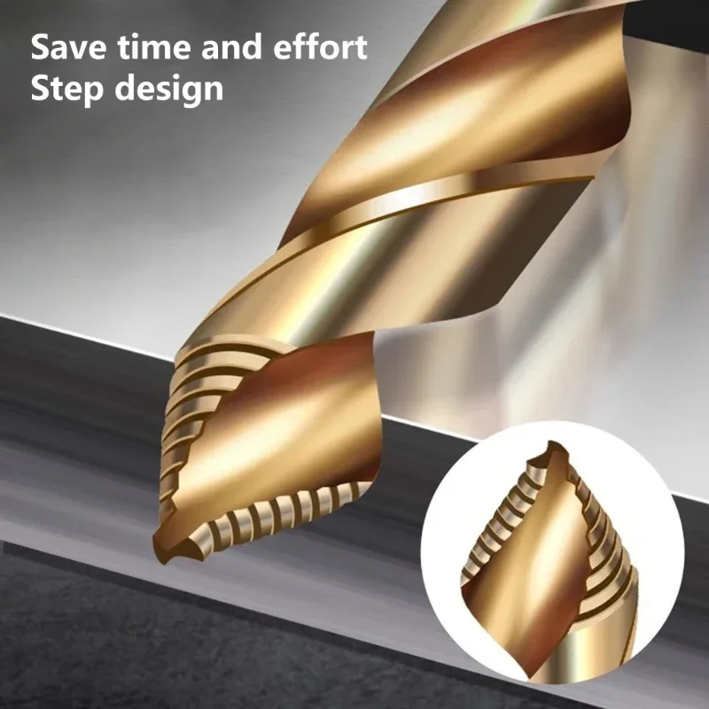 Color: Gold, Hole Diameter: 6mm, Shank Shape: Round - Drill Bit Set Twist Drill Bit Straight HSS Drill Bit for Drilling Hard Metal Stainless Steel Cast Iron