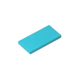 Color: Clear - MOC PARTS SET Model GDS-614 Tile 2 x 4 compatible with lego 87079 pieces of children's toys  Assembles Building Blocks Technical
