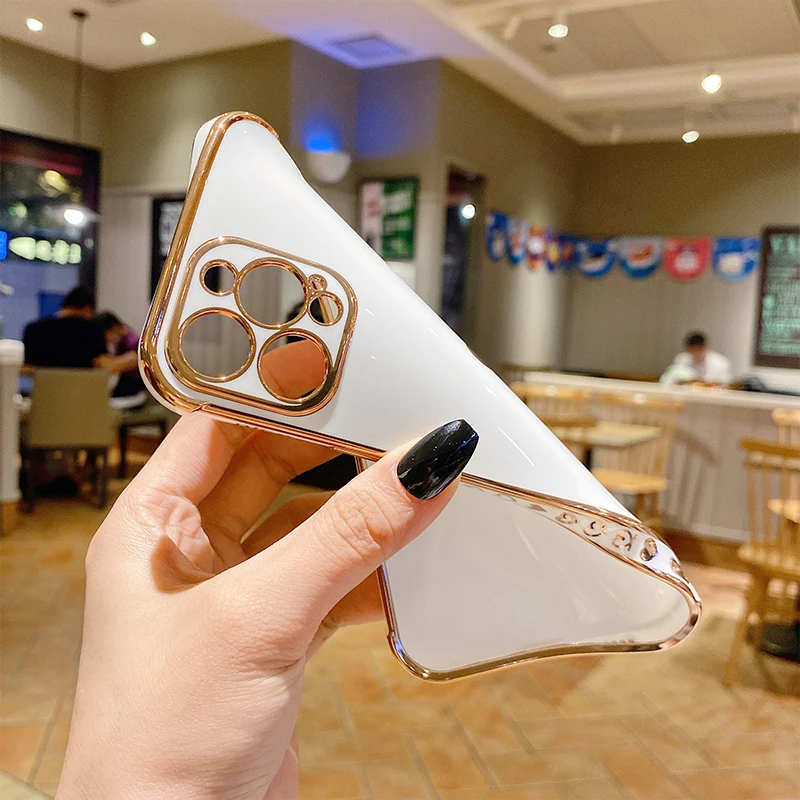 Color: Blue, Compatible-Phone Models: For iPhone 16 Plus, Ships From: CN - Electroplating Side Love Heart Phone Case For IPhone 17 16 15 14 13 12 11 Pro Max XR 8 Plus SE2/SE3 Shockproof Back Cover