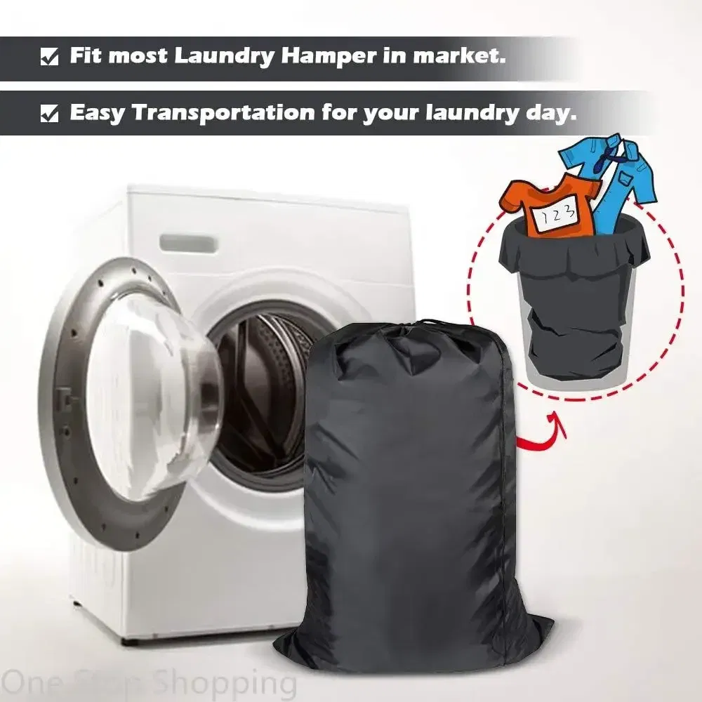 Color: black, Ships From: CHINA - Extra Large Durable Tear Resistant Laundry Bag XL Dirty Laundry Organizer with Drawstring Laundry Room and Dorm Room Essentials