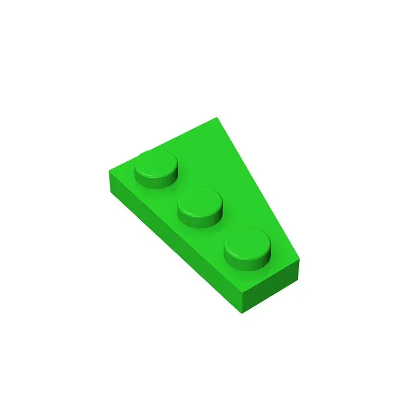 Color: Apricot - Gobricks GDS-546 Wedge, Plate 3 x 2 Left  compatible with lego 43723 pieces of children's DIY Assemble Building Blocks