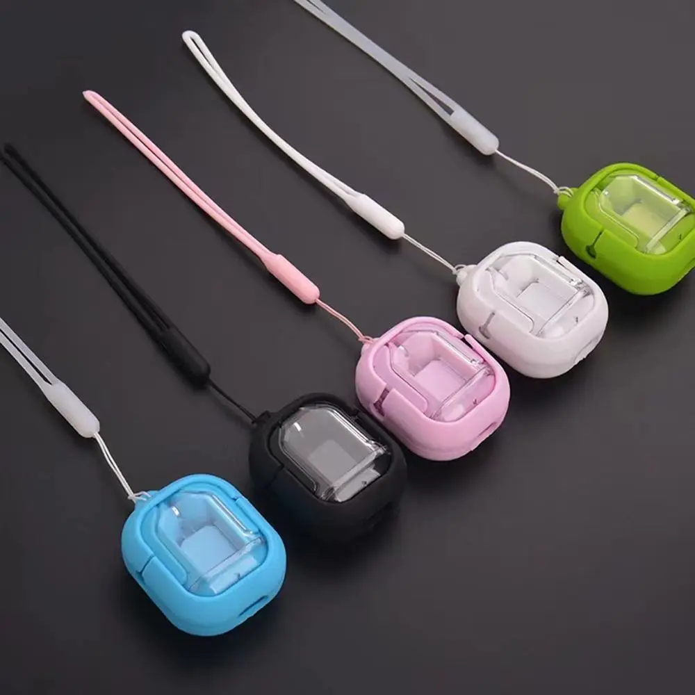 Color: Olive - For HQAi H4 Silicon Case and Lanyard Protective Plain Cover and Rope Anti-Lost Cover Waterproof Earbuds Protective Case