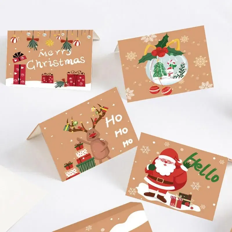 Color: Red, Ships From: United States - Christmas Greeting Cards Christmas Cards Greeting Card Card Gifts With White Envelopes & Stickers Christmas Paper Note Cards For