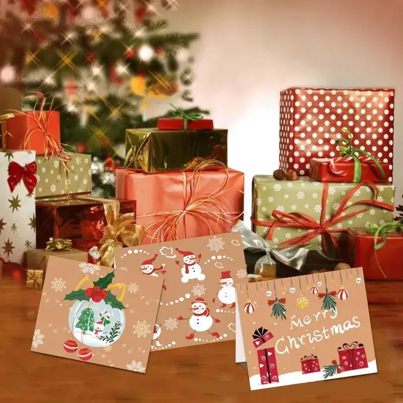 Color: Red, Ships From: United States - Christmas Greeting Cards Christmas Cards Greeting Card Card Gifts With White Envelopes & Stickers Christmas Paper Note Cards For