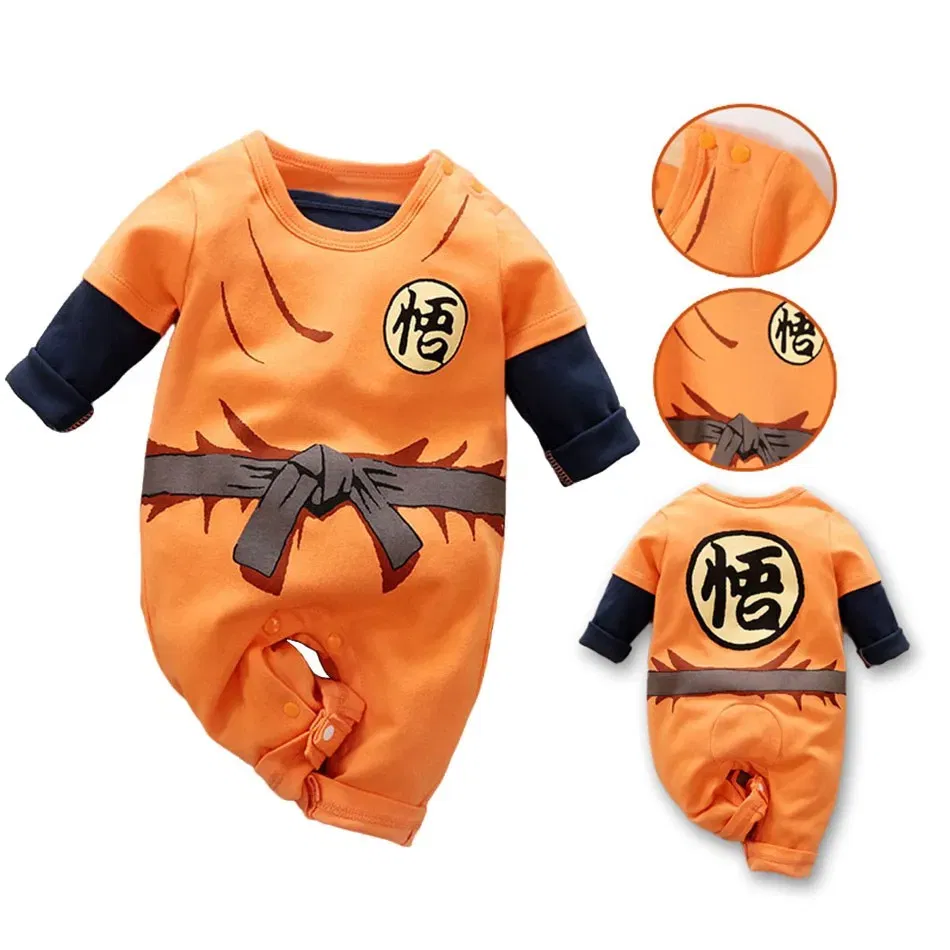 Color: green, Kid Size: 24M - Anime Clothes Baby? Vegeta? Rompers Newborn? Kuririn? Roshi Training Outfit Infant Kids Halloween Cartoon Cosplay Costume Jumpsuit