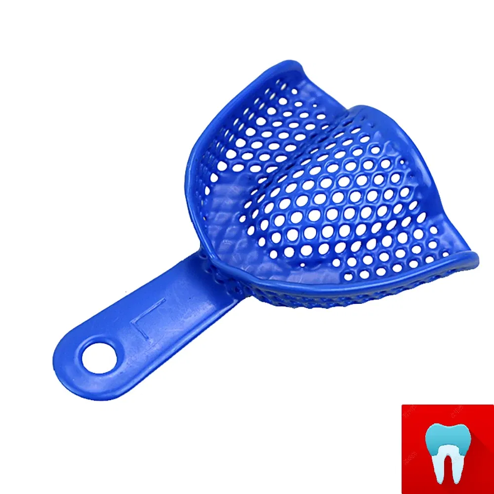 Color: GRAY - Dental Impressions Tray Plastic-Steel Teeth Holders Dentistry Instrument Oral Hygiene Dentist Materials Dental Trays Tools