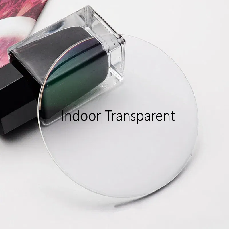 Lenses Color: black - MOMOJA 1.56/1.61 Chameleon Driving Lens Anti-blue Ray Anti-glare Photochromic Lens Anti-scratch Anti-reflection HMC lens 1 pair