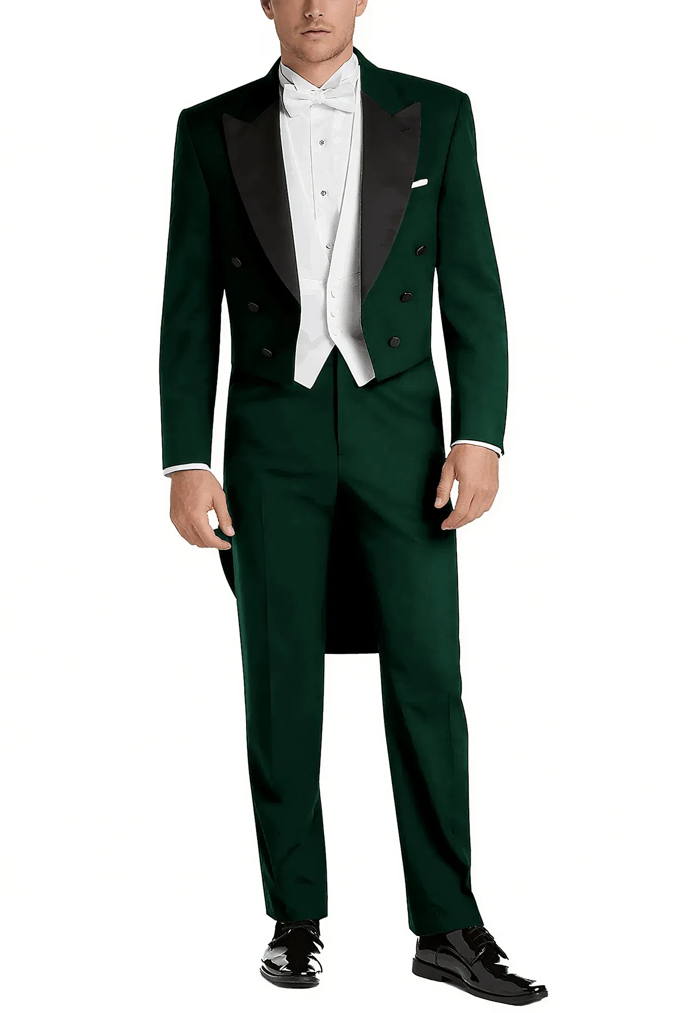 Color: WHITE, Size: M - Italy Style Aristocratic Men Suit Three Pieces(Jacket+Pants+Vest) Hot-selling High-quality Double Breasted Male Clothing