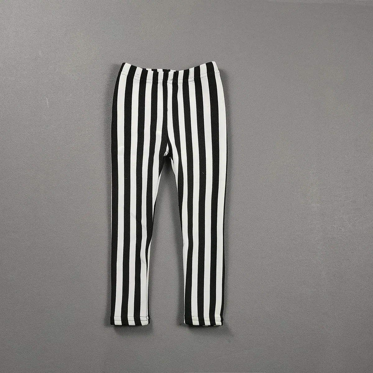 Color: Orange, Kid Size: 5 - 2-11Y Girls' Pants Autumn and Winter Slim Fit Warm Bottom Pants Thickened Velvet Printed Children's Pants Baby Casual Pants