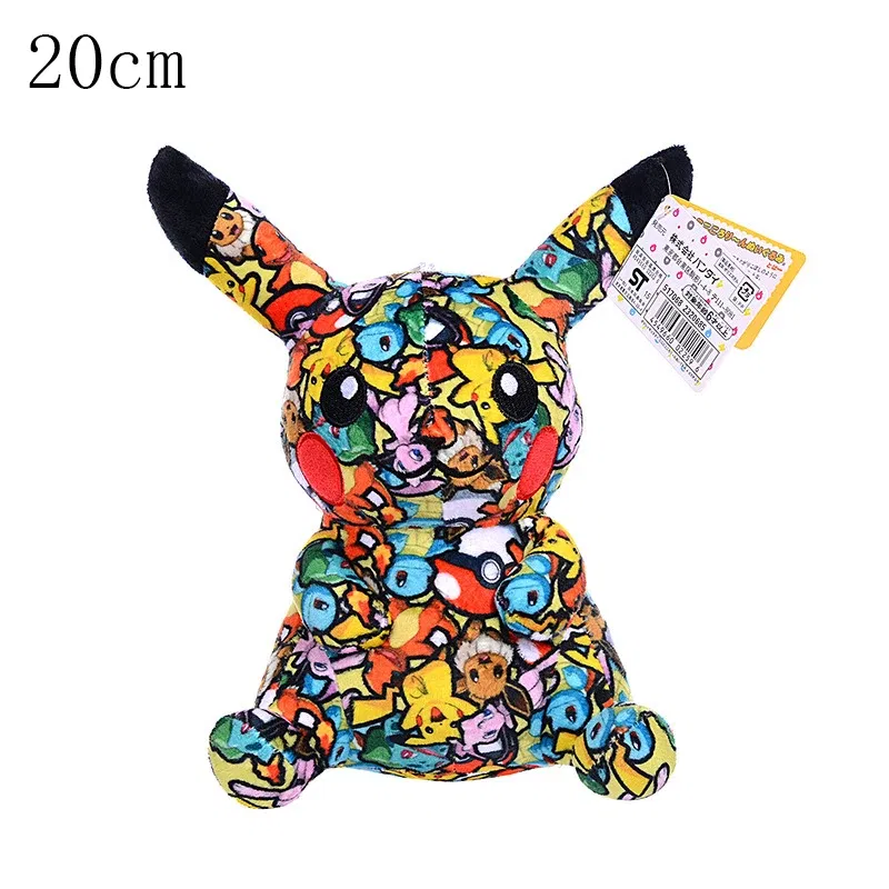 Color: PURPLE - Cute Pokemon Plush Toy Pikachu Rowlet Charizard Larvitar Squirtle Slowpoke Dratini Spinda Soft Stuffed Doll Kids Christmas Gift