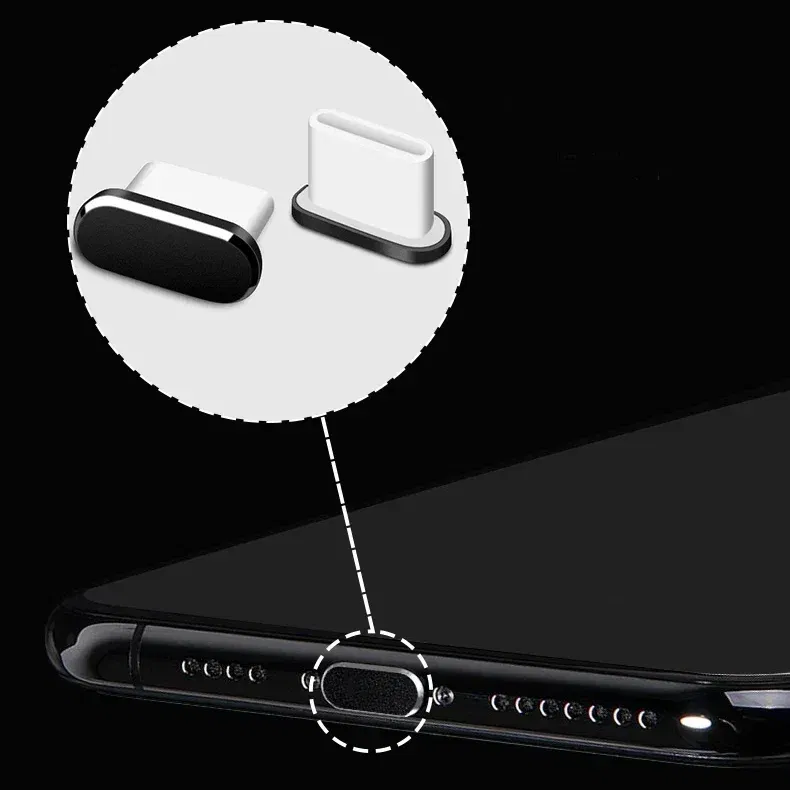 Universal Mobile Phone Charging Port Dust Plug with Cleaning Kit for IPhone 14 13 12 Pro Max Samsung Xiaomi Type C Cleaner Kit