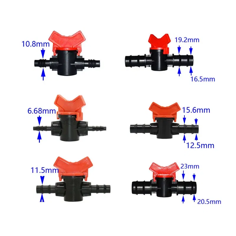 Color: Gold - 1/4" 3/8" 1/2" 3/4" Garden Tap DN15 DN20  Irrigation Water Valve Mini Valve Waterstop Connectors Garden Hose Adapter 1pcs