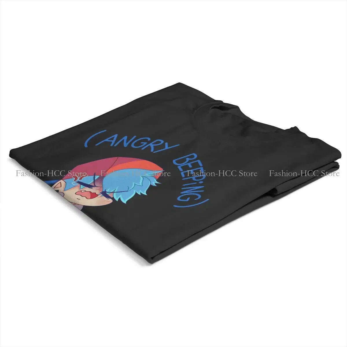 Color: black, Size: XXL - Angry Beeping Boyfriend Style Polyester TShirt Friday Night Funkin FNF Music Boy Comfortable Hip Hop Graphic T Shirt Stuff