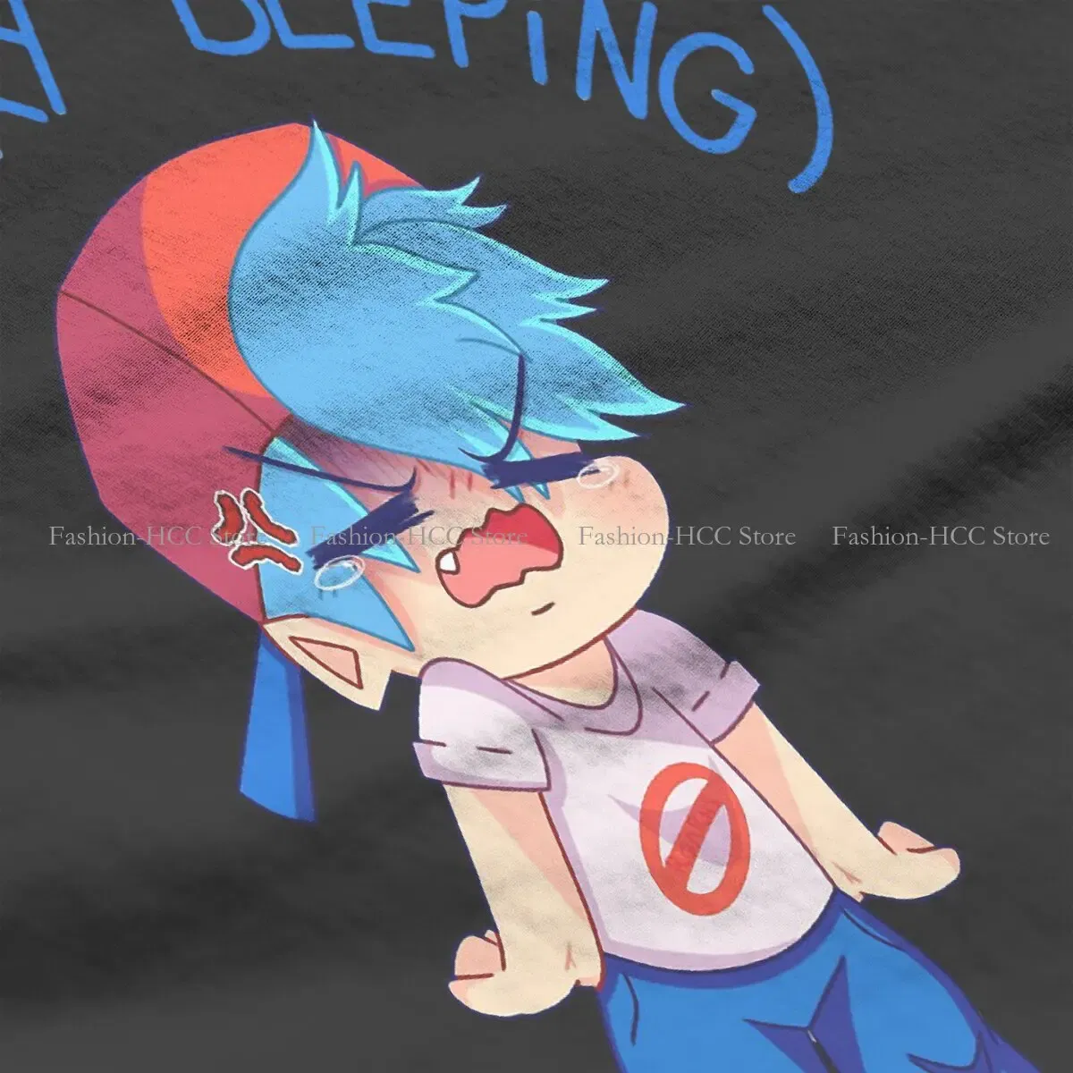 Color: black, Size: XXL - Angry Beeping Boyfriend Style Polyester TShirt Friday Night Funkin FNF Music Boy Comfortable Hip Hop Graphic T Shirt Stuff