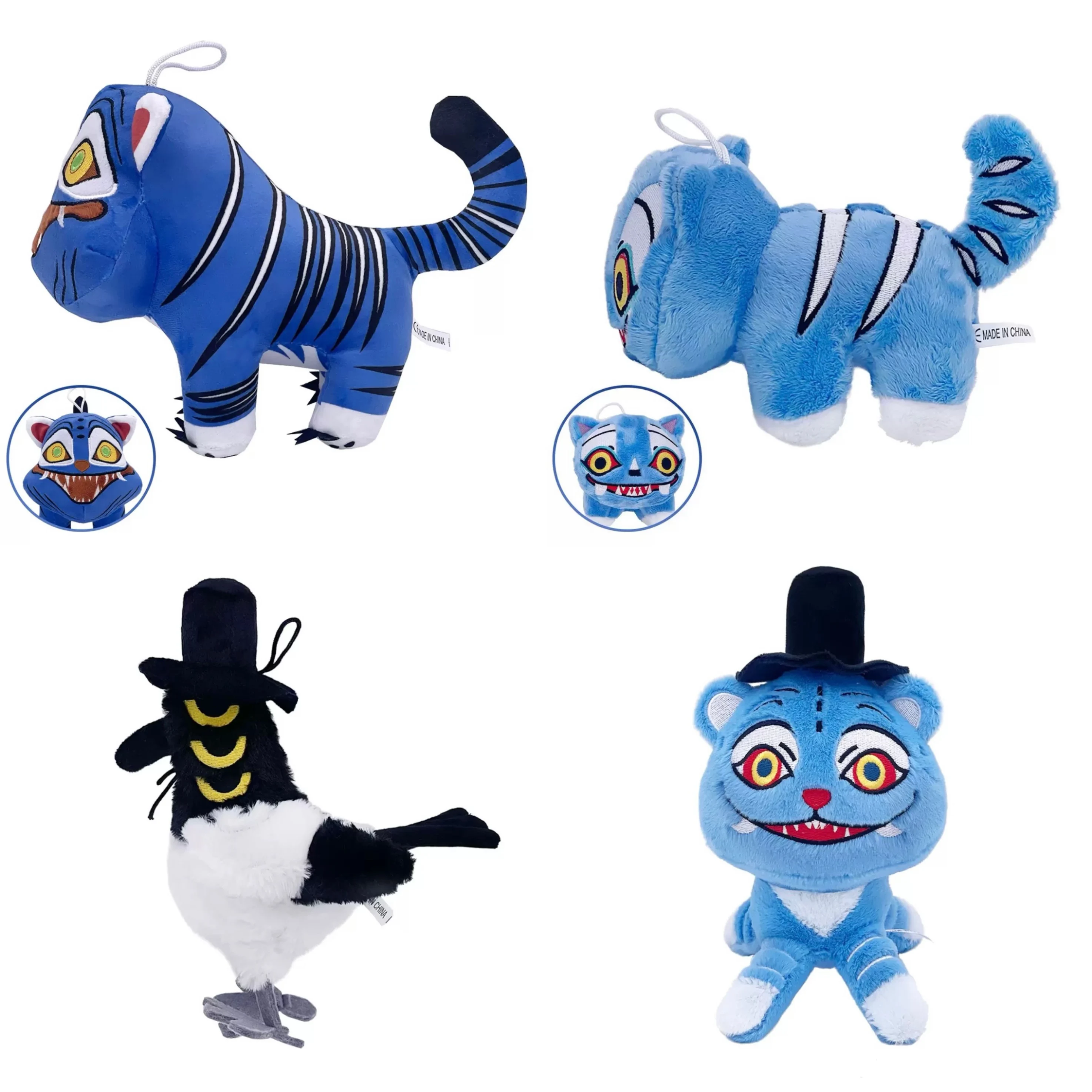 Color: DeepPink - TreasuringU New hot Kpop Demon Plush Toys Game Hunters Tiger Stuffed Toy Doll Blue Tiger Animals Plushie Birthday Gifts