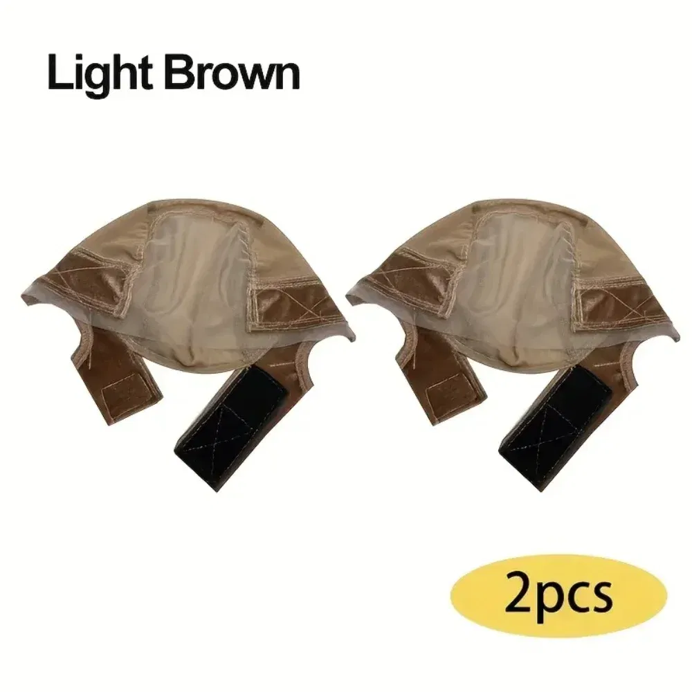 Color: Dark Brown - Lace Wig Grip Cap Wig Grip Band for Lace Front Wigs to Keep Wigs in Place, Adjustable Wig Cap with Grip Band Non Slip Cap