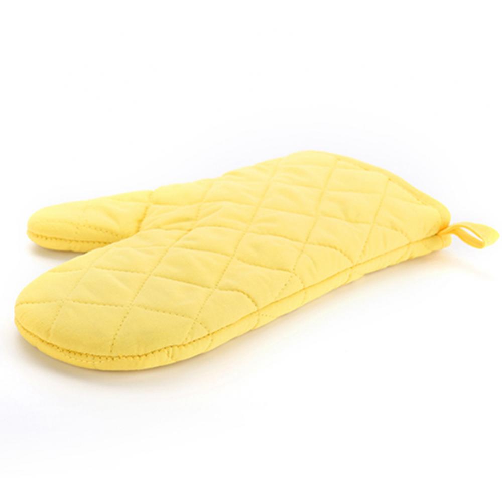 Color: Pink - Cotton Oven Mitt High Quality Heat Proof Resistant Protector Kitchen Cooking Pot Holder Glove Kitchen Bakeware