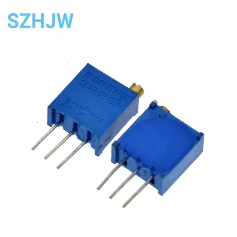 Resistance: 20K Ohm - 10PCS 3296 potentiometer Kit High Precision 3296W Variable Resistor 100R -1M 200R 500R 1k 2k 5K 10K 20K 50K 100K 200k 500k