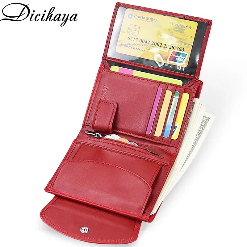 Color: Beige - Genuine Leather Women Wallet Coin Purse For Girls Female Small Portomonee Lady Purse Money Bag Card Holder for Women Mini Clutch