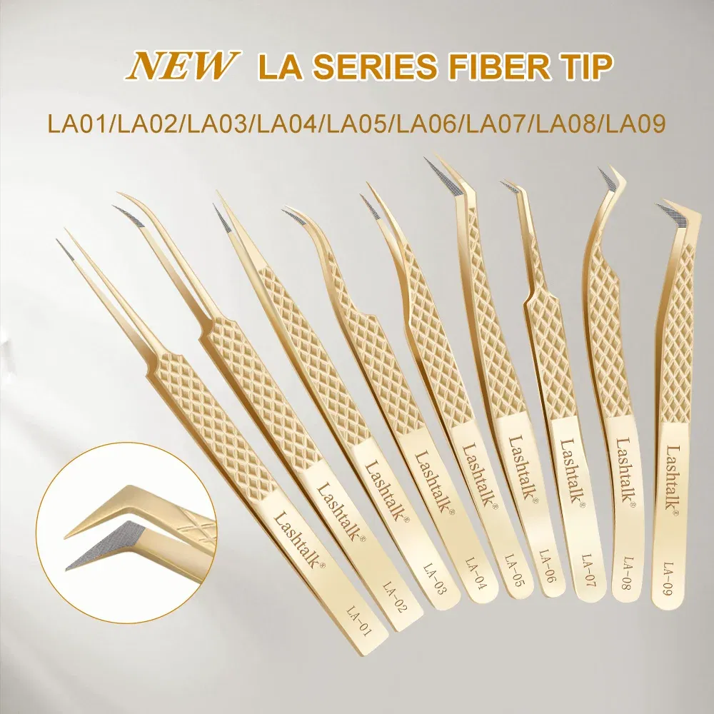 Color: WHITE - Lashtalk Eyelash Extension Tweezers Makeup Tools From Nagaraku Stainless Steel Non-magnetic Volume FakeLashes Supplies Accurate