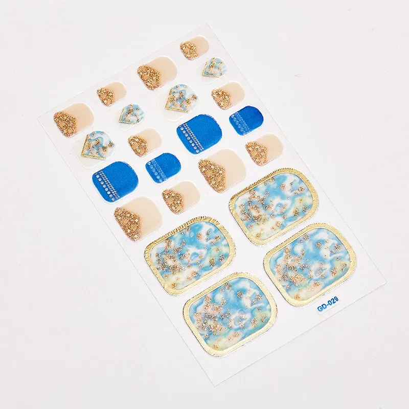 Color: Pink Bronze - 22 Tips/Sheet Nail Sticker Album Nail Designs Manicure Nail Accesoires Nail Art Stickers Nail Wraps DIY  Women Salon Loveliness