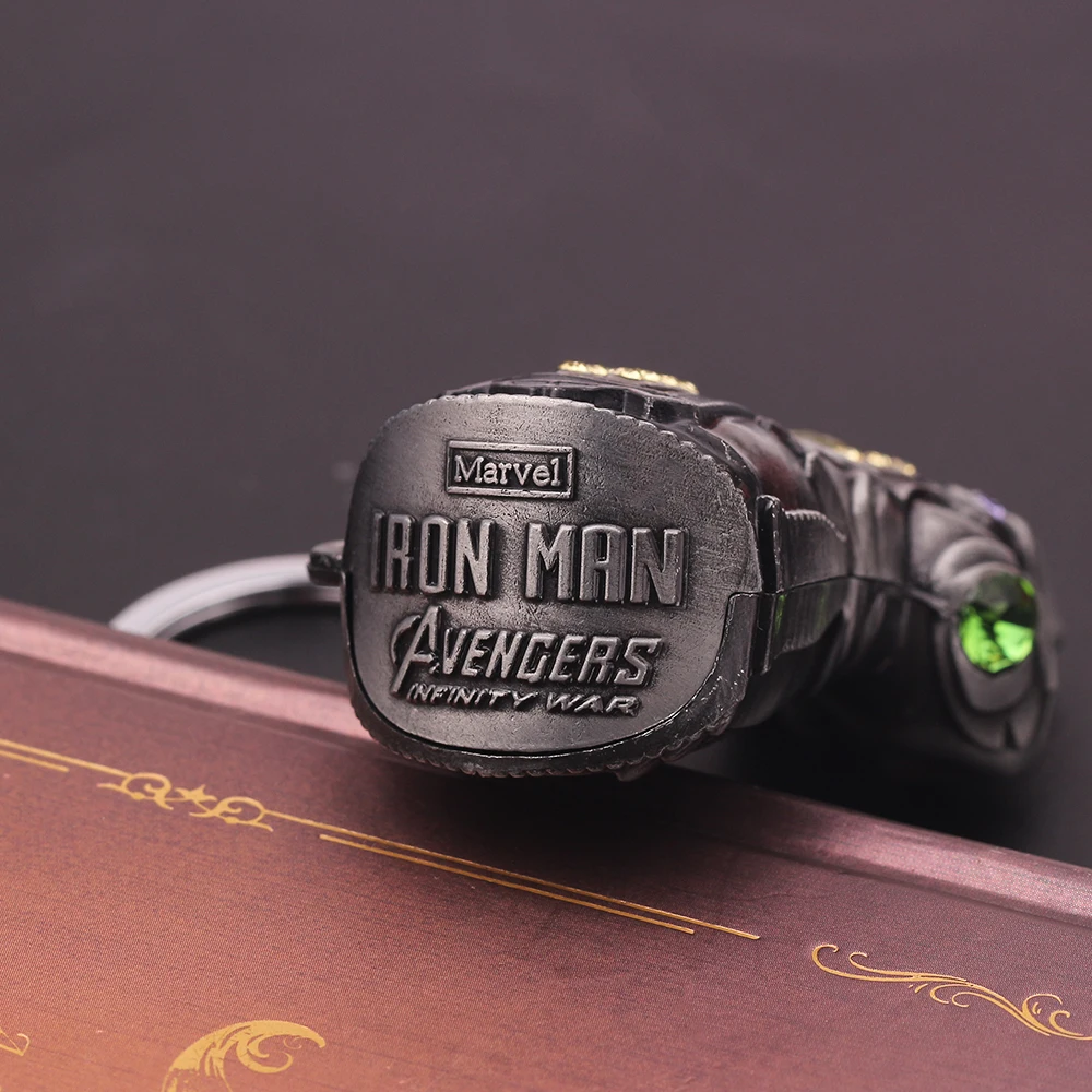 Color: GRAY, Ships From: CHINA - Avengers Thanos Infinity Gauntlet Keychain Disney Superhero Iron Man Infinity Gloves Keyrings Car Pendant Key Holder Accessories