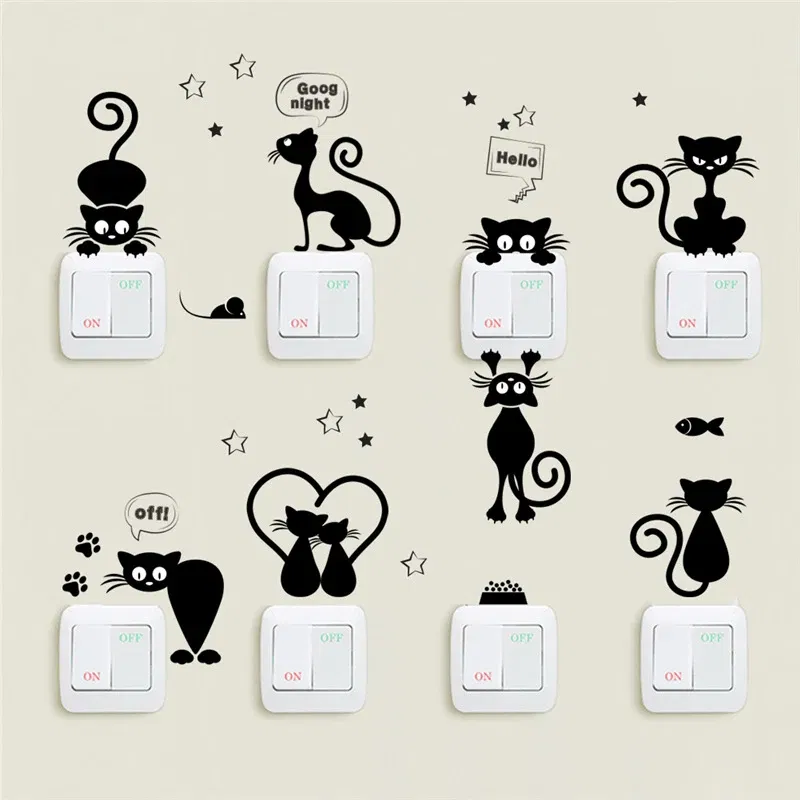 Color: Navy Blue - Funny Animals Bird Swinging Wall Stickers Kids Room Decoration Diy Cartoon Monkey Giraffe Lion Mural Art Pvc Posters Home Decals