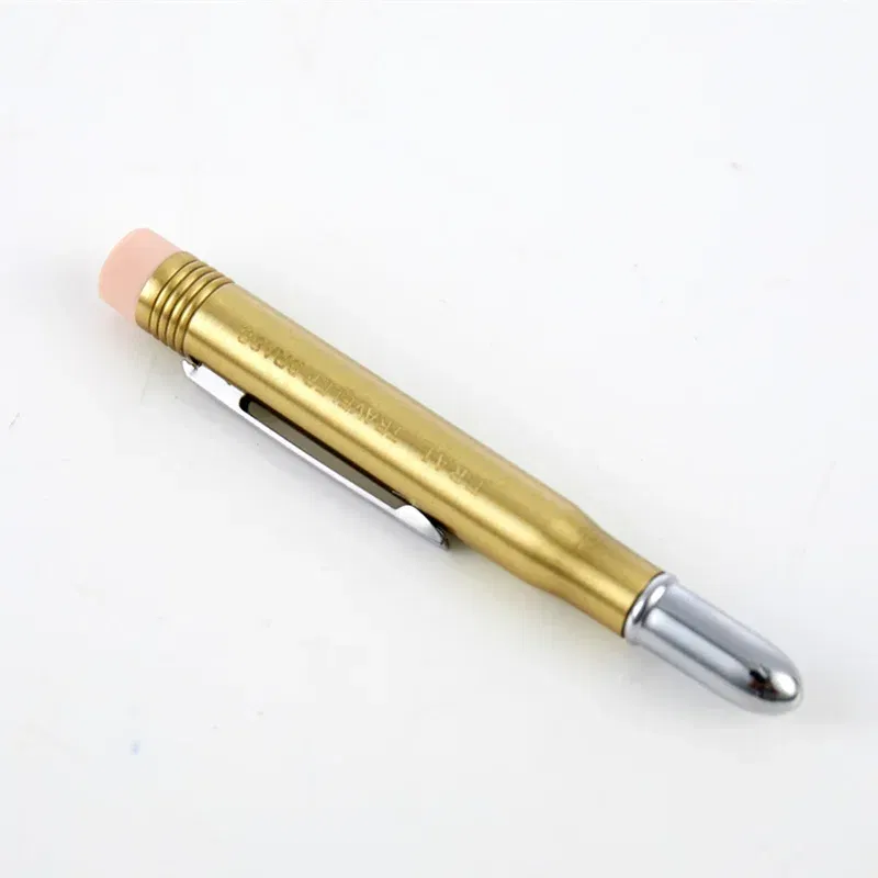 Color: Red - Fromthenon Traveler's Brass Pencil Metal Stationery Retro Travel Stationery Series Pictures Props Pencils for School