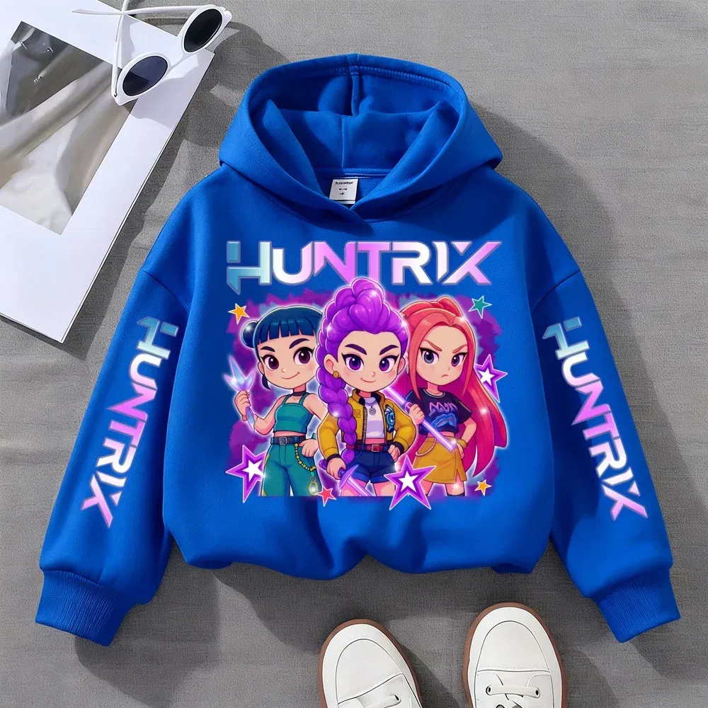 Color: Pink, Kid Size: 110 - Witch Hunter Group Zoey Cosplay Costume Girls Womens Halloween Party Costumes Demon Hunter Idol Girl Group Colours Casual Hoodie