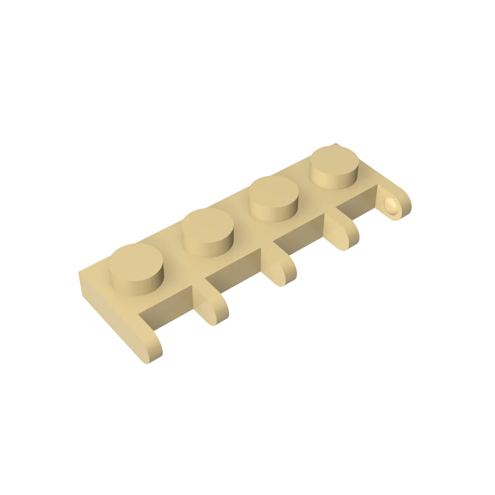 Color: WHITE - Gobricks GDS-M348 Hinge Vehicle Roof Holder 1 x 4 compatible with lego 4315 Assembles Building Blocks children's toys