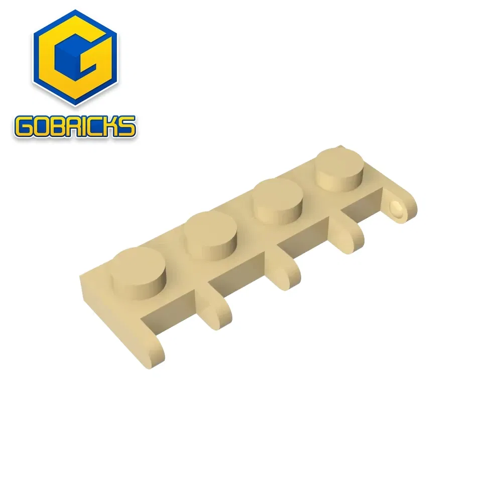 Color: WHITE - Gobricks GDS-M348 Hinge Vehicle Roof Holder 1 x 4 compatible with lego 4315 Assembles Building Blocks children's toys